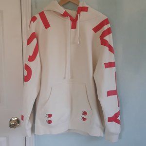 Large DT Hoodie - Ivory and coral